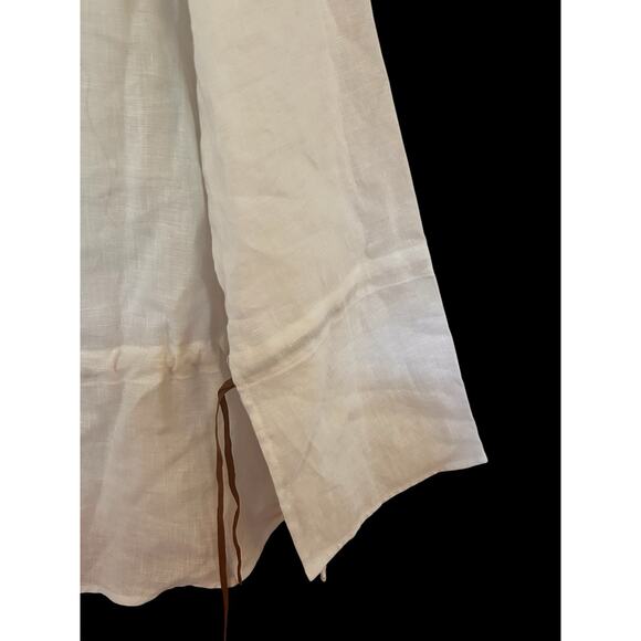 Saint Tropez West Women’s Embroidered Boho Festival Tunic Top 100% Linen Sz. XL - Picture 4 of 14